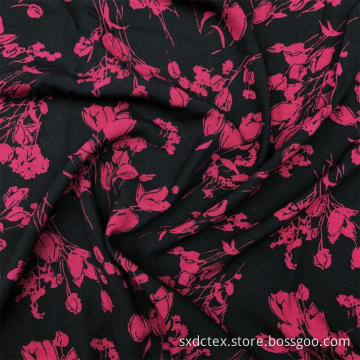 Viscose Woven Diamond Crepe Printed Fabric
